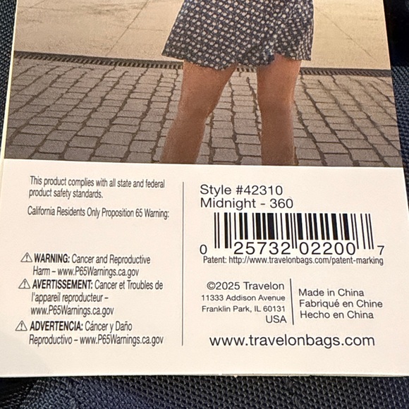 Travelon Midnight Anti-Theft Classic Backpack/NWT - Picture 15 of 16